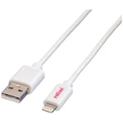 ROLINE ROLINE USB 2.0 sinhronizacijski in polnilni kabel za naprave Apple s konektorjem Lightning, bel, Roline USB kabel USB 2.0 USB-A vtič, Apple Lightning, (20432860)