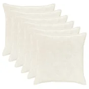 vidaXL Prevleka za blazino 6 kos HOUTEN Bela 70 x 70 cm