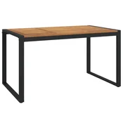 Vidaxl Vrtna miza z nogami U oblike 140x80x75 cm trden akacijev les