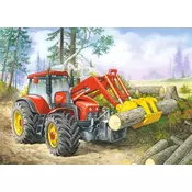 Castorland Gozdni traktor puzzle 60 kosov