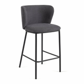 Temno siv barski stol (višina sedeža 65 cm) Ciselia – Kave Home