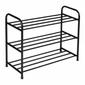 slomart ATL DA573 Črn regal za čevlje, 3 police (65cm)