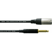Cordial Cordial CCM 10 MP XLR priklučni konektor [1x moški konektor XLR - 1x 6\,3 mm banana moški konektor] 10.00 m črna, (20428224)