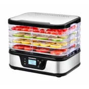 Heinner EliteDry HFD-K380DSS dehidrator hrane, 5 inox polica, 380 W, inox