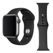 Silikonski pašček za Apple Watch 42 44 45 49 mm, črne barve