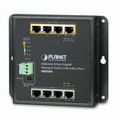 PLANET WGS-804HPT network switch Managed Gigabit Ethernet (10/100/1000) Power over Ethernet (PoE) Black (WGS-804HPT)