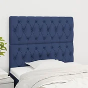 vidaXL vidaXL Posteljno vzglavje 2 kosa modro 100x7x78/88 cm blago, (20793570)