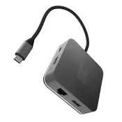 Green Cell Docking Station HUB USB-C  6in1 (USB 3.0 HDMI Ethernet USB-C) for Apple MacBook. Dell XPS. Asus ZenBook and others (AK61)