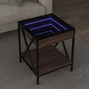 Stolic s beskonacnim LED svjetlima boja hrasta 40x40x49 cm