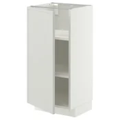 METOD Podni element s policama, bela/Aspudden svetlosiva, 40x37 cm