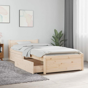 Vidaxl Posteljni okvir s predali 75x190 cm