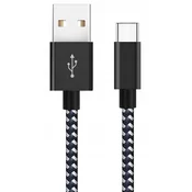 shumee Najlonski pleteni kabel USB-C tipa C 1 m s hitrim polnjenjem