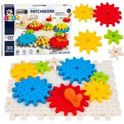 slomart LEAN TOYS Konstrukcijski set zobnikov in ročica, 33 kos.