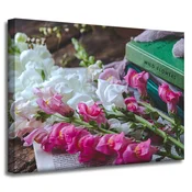 shumee Platno s sliko Botanika Snapdragons 40x30 cm Cvetlični šopek