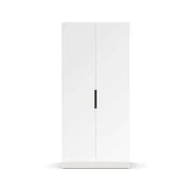 Garderobna omara Mirtillo z dvema ogledaloma 100 cm - bela