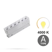 Linearni reflektor z mrežico, bela, 6W, 4000K, nevtralen, tip A, za magnetne tirnice SMART TRACK, 48VDC