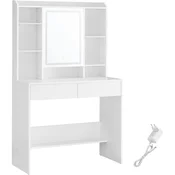 Toaletna miza z LED osvetlitvijo, bela | VASAGLE