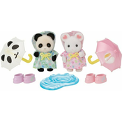 Sylvanian družina Sprehod v dežju Baby Duo