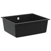 Umivaonik Crna 530 x 460 mm 80% kvarc i 20% smola