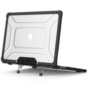 Tech-protect Smartshell Pro ovitek za MacBook Air 13 M2 / M3 / M4 / 2023-2025, črna/prozoren