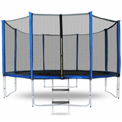 Aga Sport Pro Trampolin 366 cm Modra + zaščitna mreža + lestev