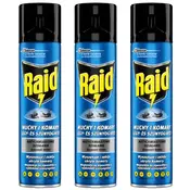 Raid sprej protiv letecih insekata, protiv komaraca i muha, 3x400ml