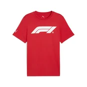 PUMA Majica F1 Essentials ognjeno rdeča/bela
