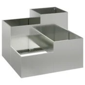 Vrtna saksija Srebrno 80 x 80 x 60 cm Pocincani celik