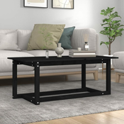 Stolic za kavu crni 110 x 55 x 45 cm od masivne borovine