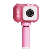 SARAHE 2,4-palčni IPS zaslon, 48 MP, dvojna leča, otroški digitalni fotoaparat, mini video kamera brez TF kartice, roza zajček, (22056610)
