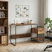 vidaXL Miza s shrambo Hrastovina 131,5 x 50 x 75,5 cm