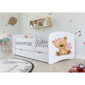 Djecji krevet s pregradom Ourbaby -Méda - bijeli krevet bez prostora za skladištenje,180x80 cm