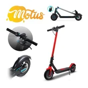 Električni skiro Motus Scooty 8.5 z velikimi kolesi, LCD LED zaslonom, tempomatom in disk zavoro 36V 7800 mAh do 25km/h rdeč