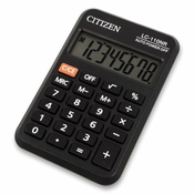 Građanski kalkulator LC110NR, crni, džepni, osam znamenki