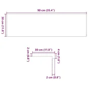 shumee vidaXL Podloge za stopnice 12 kosov 90x30x2 cm trdna hrastovina