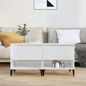 Bocni stolici 2 kom sjajni bijeli 50x46x50 cm konstruirano drvo