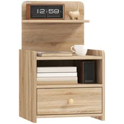 HOMCOM HOMCOM nočna omara iverna plošča 40D x 35Š x 66V cm Naraven les, (5000234835)