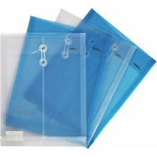 Kuverta vrecica s vezicom A4 pp Deli E5511 prozirna plava/bijela