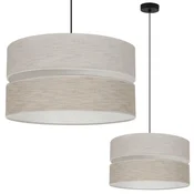 GH DUO ČRNO LANENA VISEČA SVETILKA 1-RAVNA BEŽ L06 40 CM