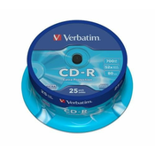 Verbatim CD-R 700MB 80min 52x Dodatna zaščita 25-cake