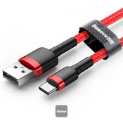BASEUS Cafule kabel USB / USB Type-C QC 3.0 2m, crvena