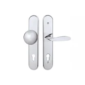 Varnostna armatura TWIN DAVID/LEAF HTSI P4500 (CH), gonilka desno/krogla, Odprtina za cilindrični vložek PZ, Twin CH (sijajni krom), 90 mm