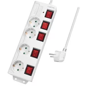 LOGILINK LPS252 Distributer 4 podloška 1.5m bijela 5 prekidač