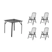 eoshop Kovinski vrtni set Eoshop 18: miza + 4 nastavljivi stoli