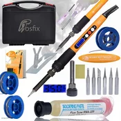 Rosfix ROSFIX 10V1 SPAJKALNIK ORANŽNI ROTTWEILER + 2X SPAJKALNI KOSITER V TULCU 0,8MM 10G + TOPILO ZA SPAJKANJE RMA-223 Z BATOM IN IGLO + KOVČEK 253X213X72, (21736691)
