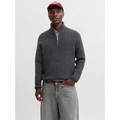 JACK & JONES Pulover JORFREDERIKSBERG OLLIE pegasto črna