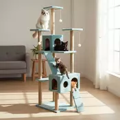 Paws & Whiskers Kucica za macke, Tirkizna