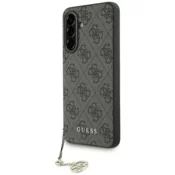Guess GUHCSA56GF4GBR silikonski ovitek z obeskom za Samsung Galaxy A56 - rjav