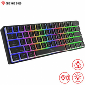 GENESIS THOR 660 gaming tipkovnica, mehanska, žična USB Type-C/brezžična Bluetooth, RGB LED osvetlitev, Anti-Ghosting, F1 - F12, aplikacija, črna