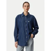 Guess Jeans Jeans srajca W6YHC2 D1195 Modra Relaxed Fit